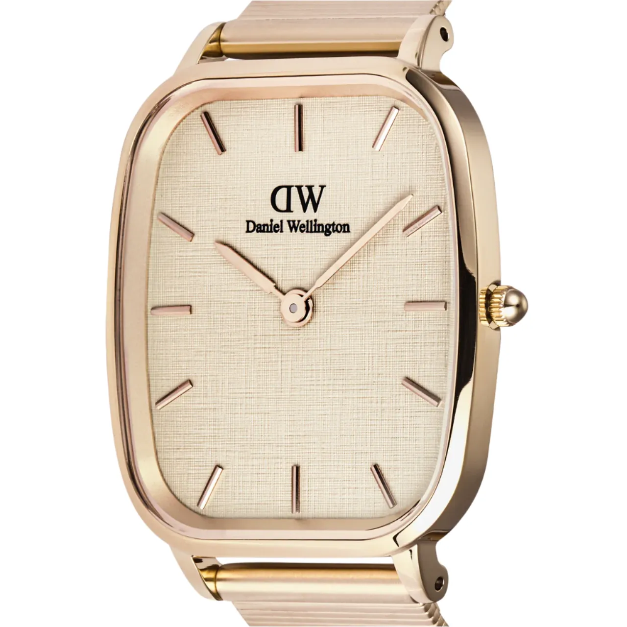 Daniel Wellington Marlon Melrose Wire Vintage Linen Pattern Dial Watch DW00100815