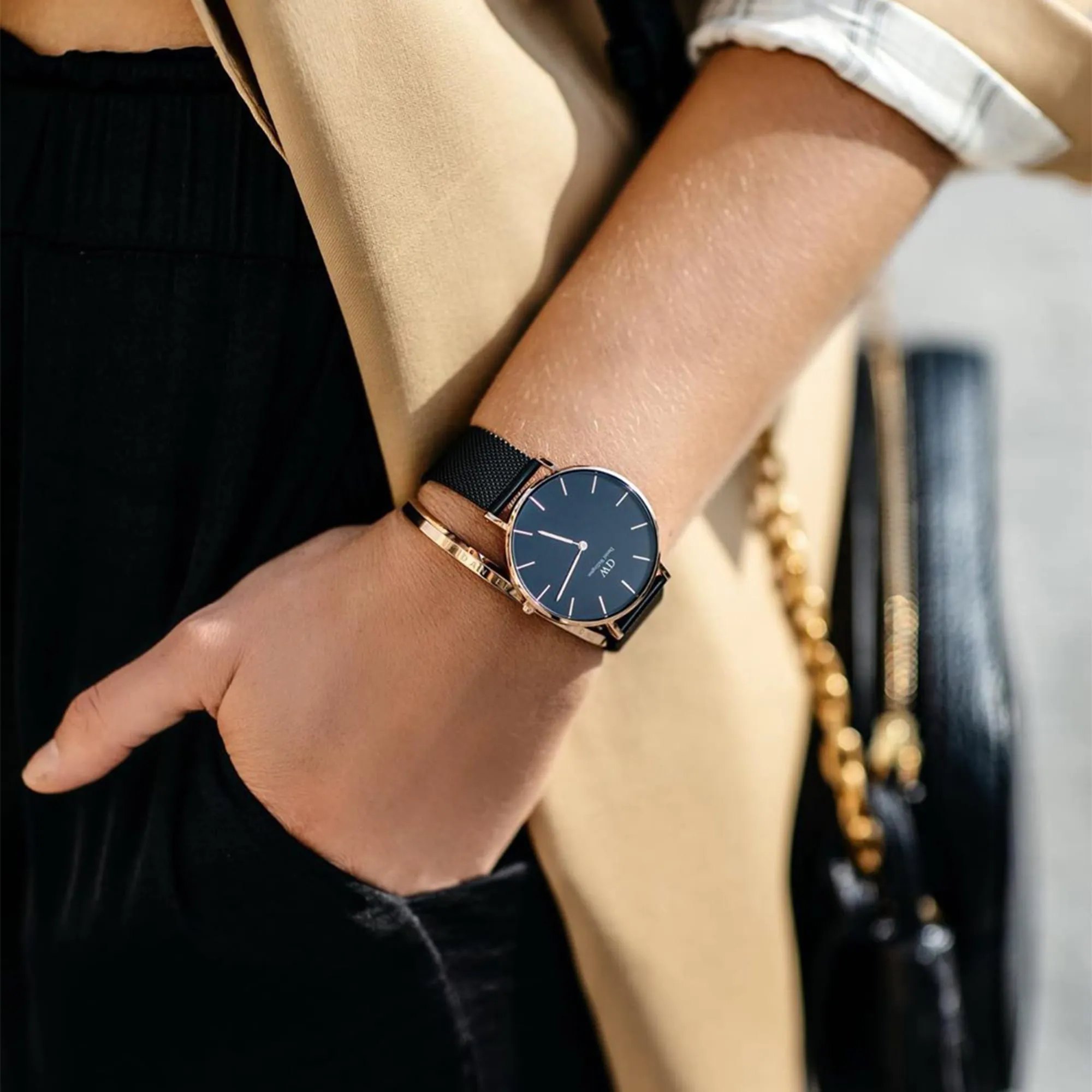 Daniel Wellington Petite 36mm Ashfield Black Dial Watch DW00100307