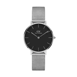 Daniel Wellington Petite 36mm Sterling Black Dial Watch DW00100304