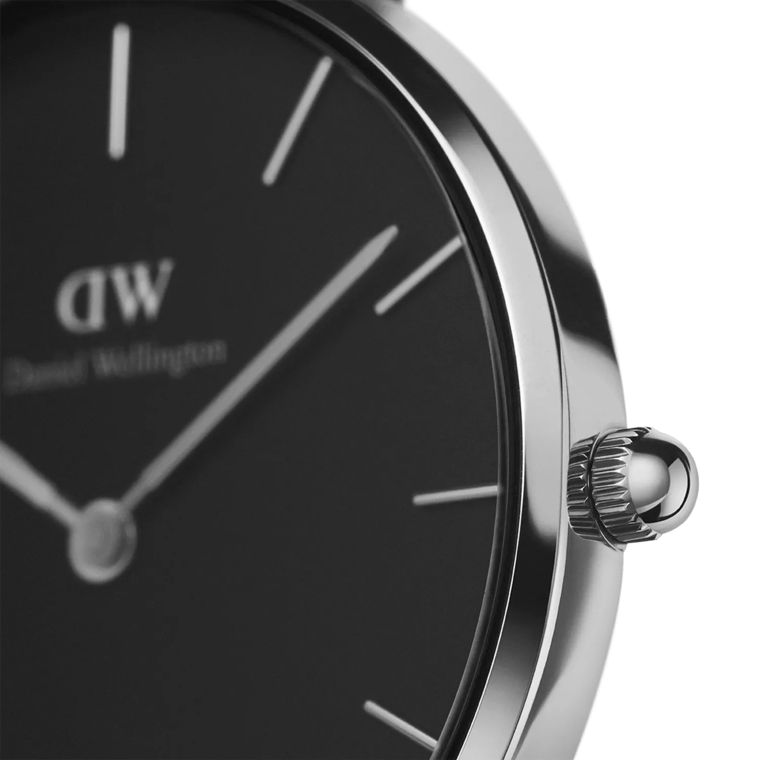 Daniel Wellington Petite 36mm Sterling Black Dial Watch DW00100304
