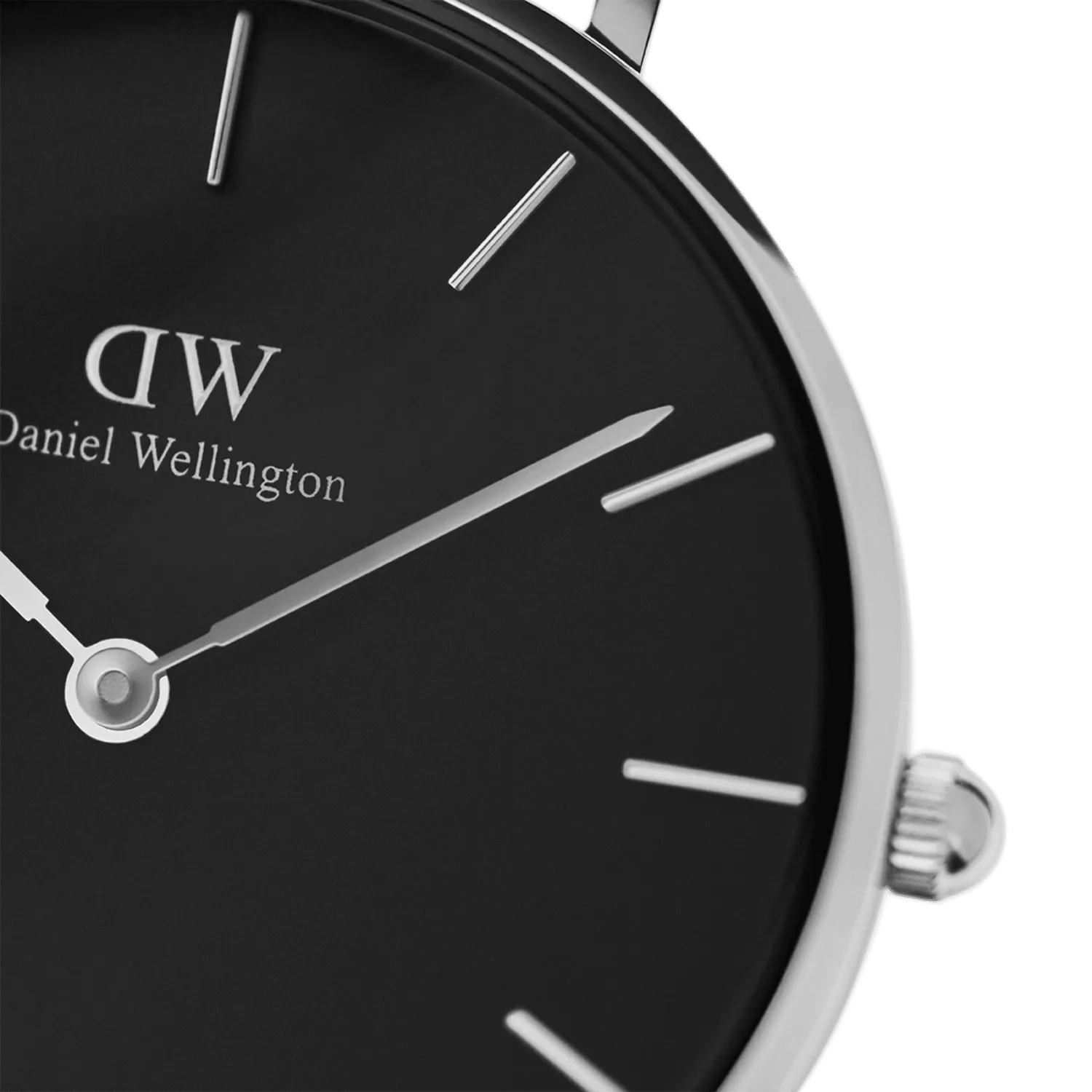 Daniel Wellington Petite 36mm Sterling Black Dial Watch DW00100304