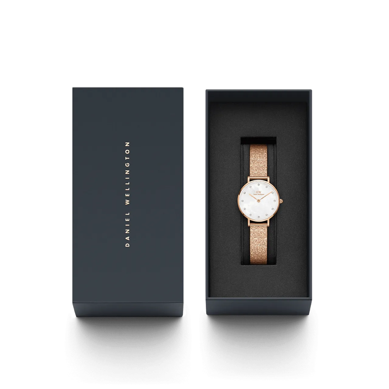 Daniel Wellington Petite Lumine Pressed White Dial Stainless Steel Watch DW00100590
