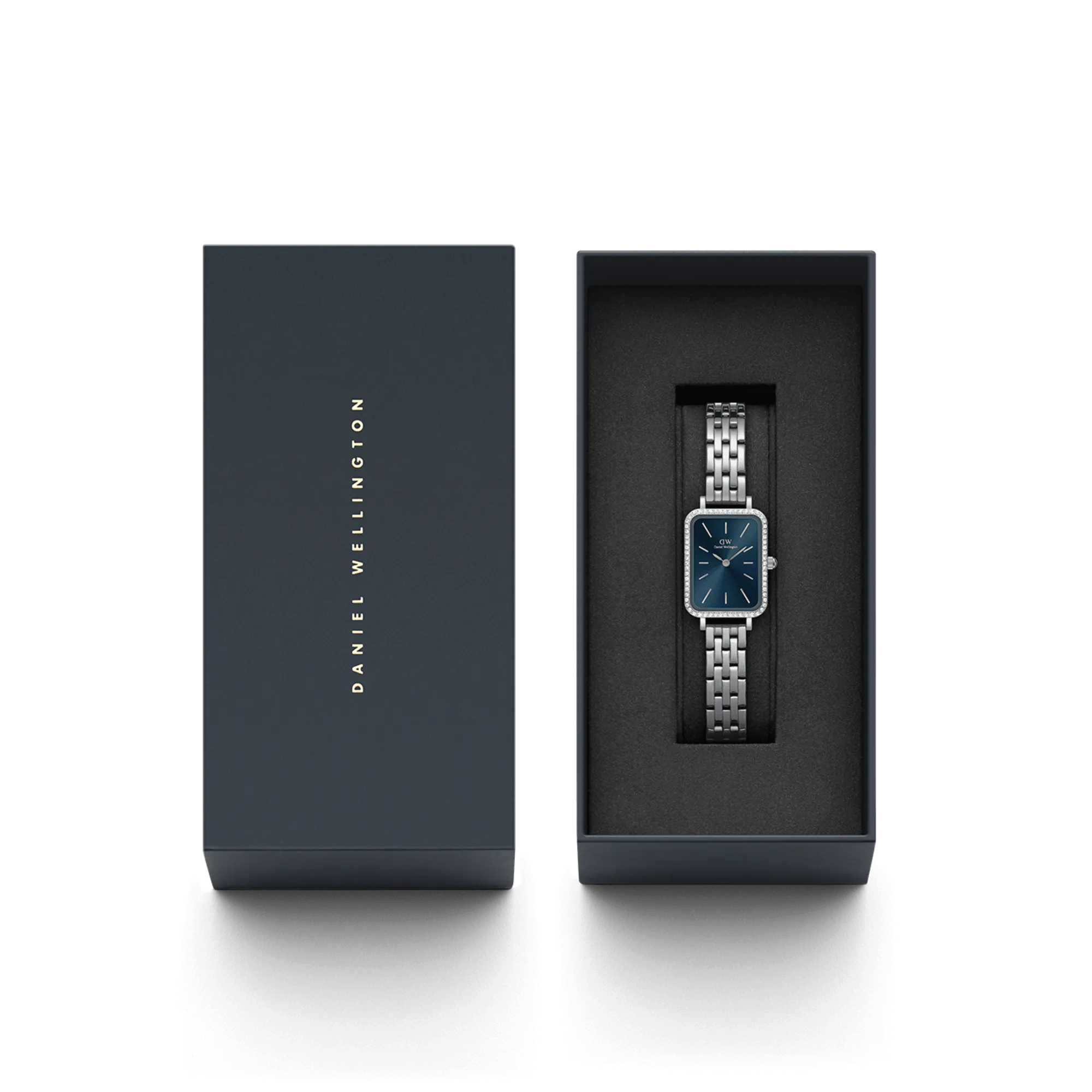 Daniel Wellington Quadro 20X26mm Bezel 5-Link Arctic Sunray Watch DW00100670