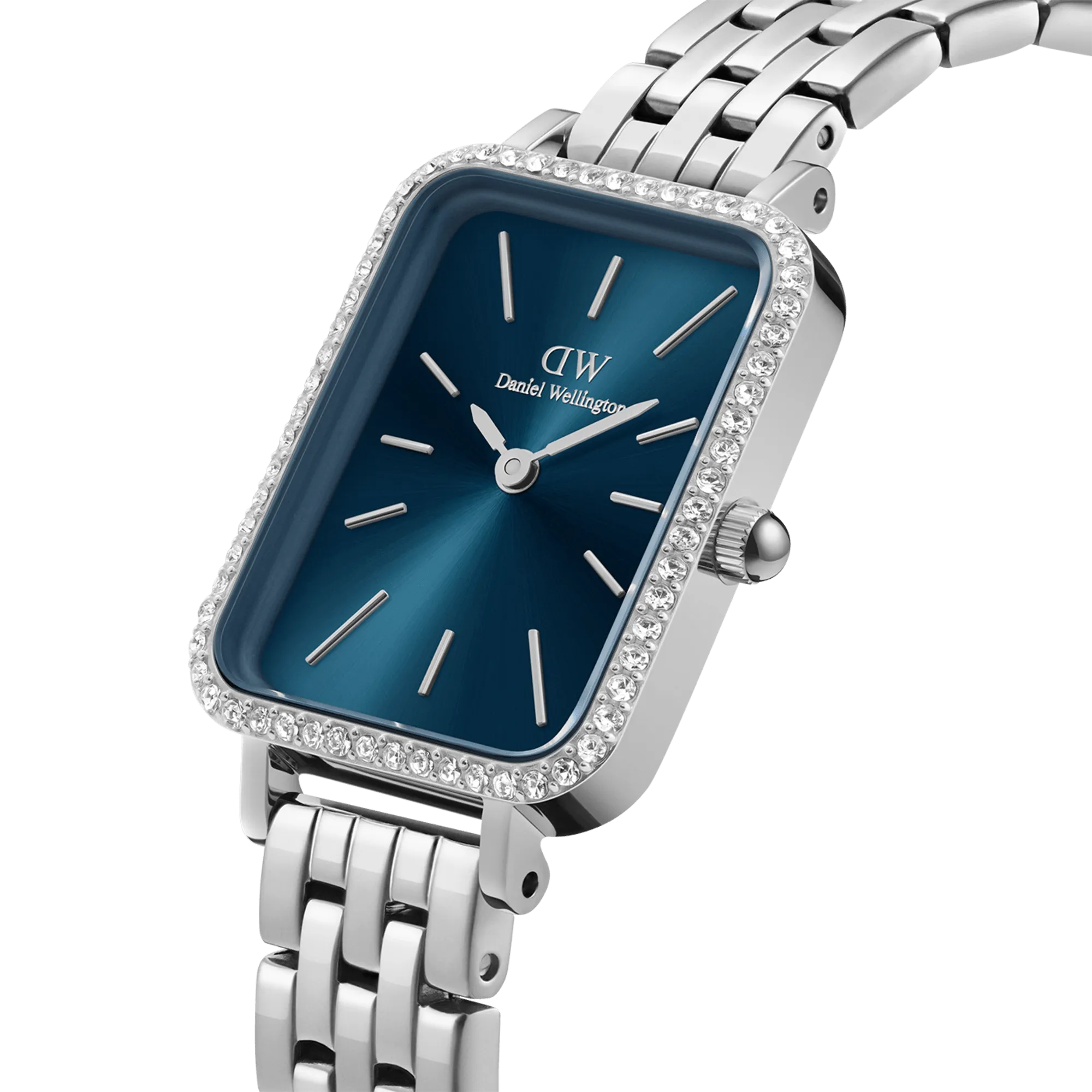 Daniel Wellington Quadro 20X26mm Bezel 5-Link Arctic Sunray Watch DW00100670