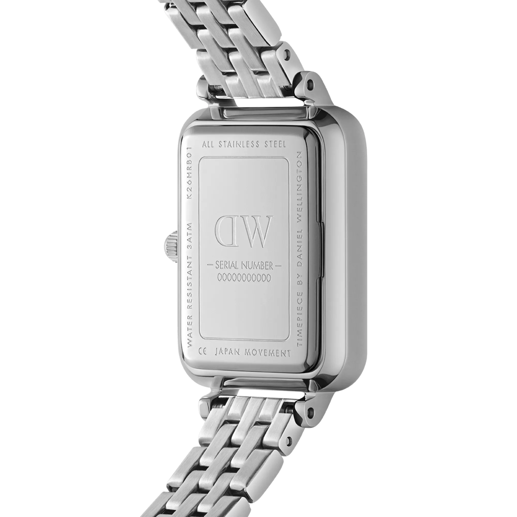 Daniel Wellington Quadro 20X26mm Bezel 5-Link Arctic Sunray Watch DW00100670