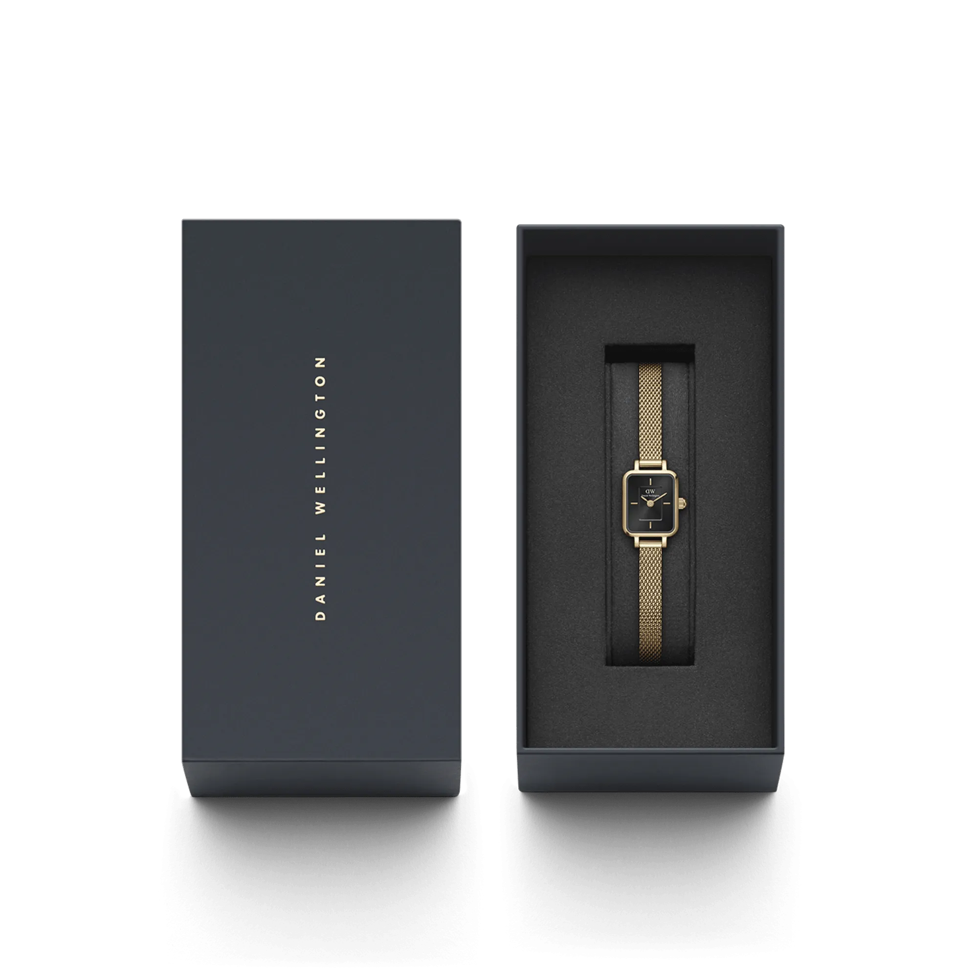 Daniel Wellington Quadro Mini 15x18mm Evergold G Black DW00100652