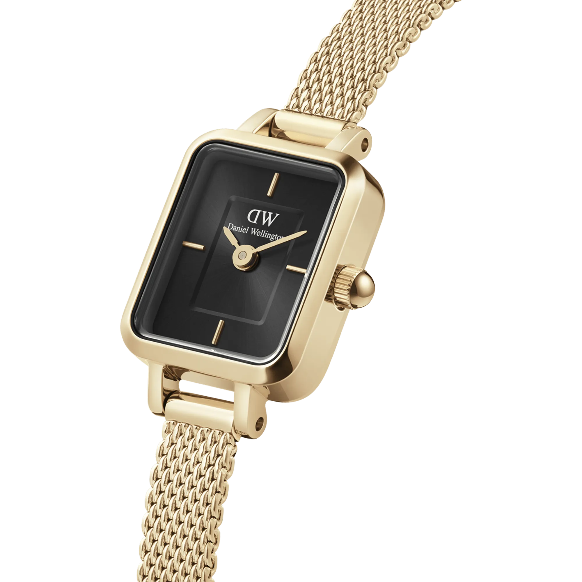 Daniel Wellington Quadro Mini 15x18mm Evergold G Black DW00100652