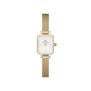 Daniel Wellington Quadro Mini Lumine Bezel Gold Watch DW00100730