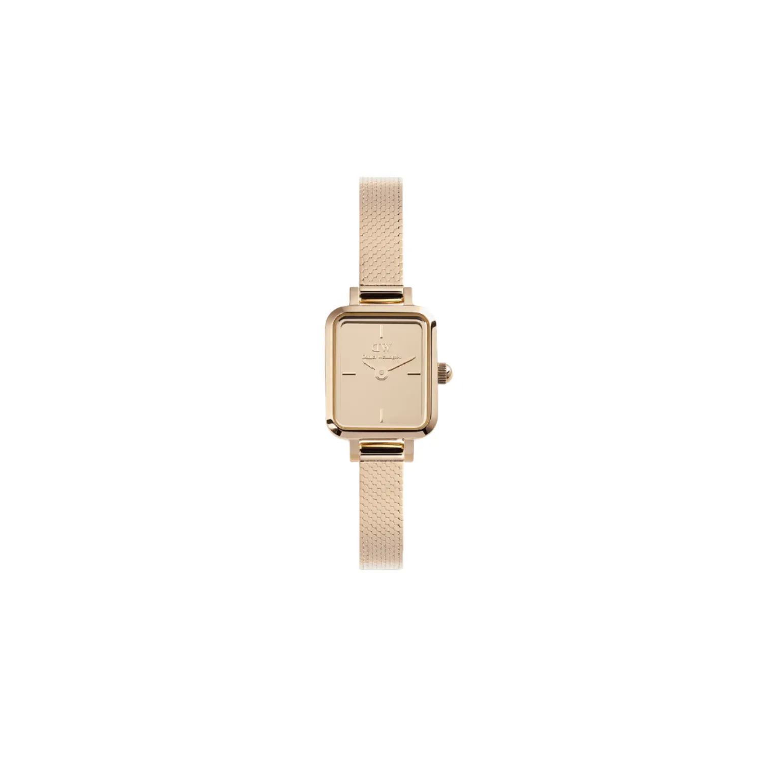 Daniel Wellington Quadro Mini Mirror Reflection Rose Gold Dial Watch DW00100799
