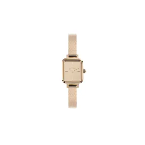 Daniel Wellington Quadro Mini Mirror Reflection Rose Gold Dial Watch DW00100799