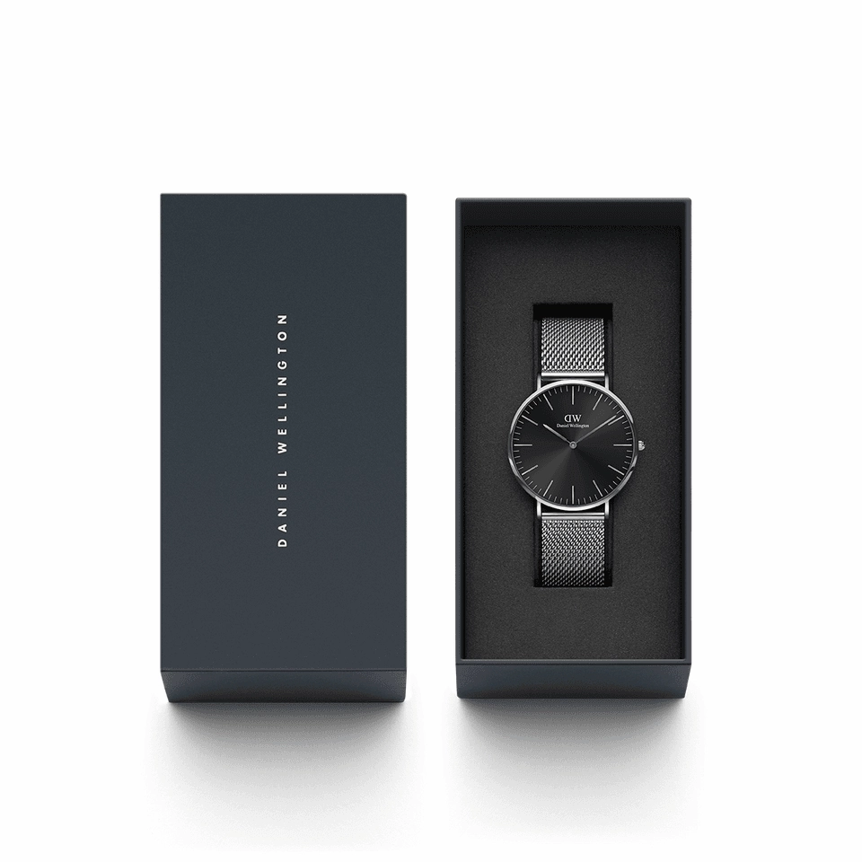 Daniel Wellington Classic 40mm Sterling Onyx Watch DW00100629