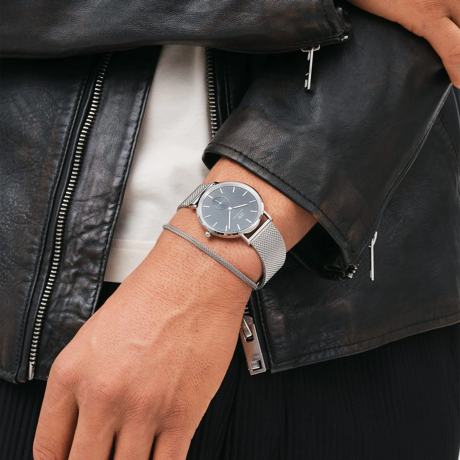 Daniel Wellington Classic Multi-Eye Sterling Onyx Silver Dial Watch DW00100711