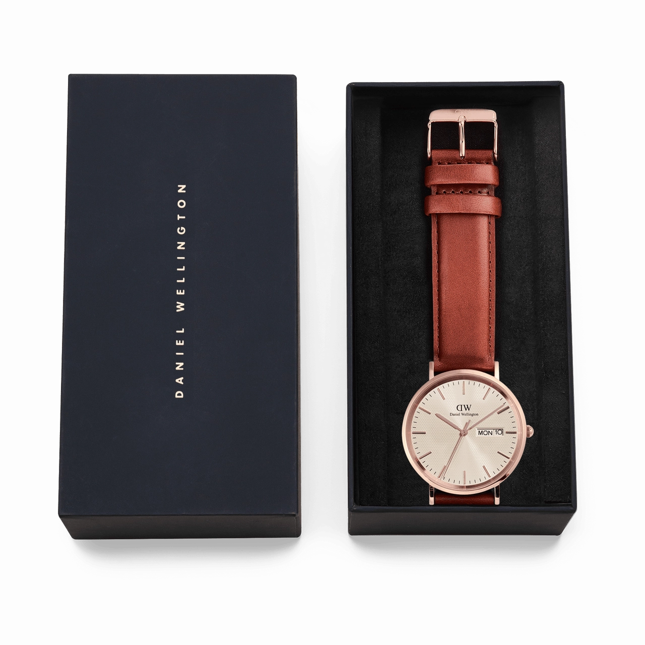 Daniel Wellington Classic St Mawes Rose Gold Champagne Dial Watch DW00100829