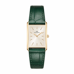 Daniel Wellington Crocodile-Embossed Champagne Gold Elegance Watch DW00100695