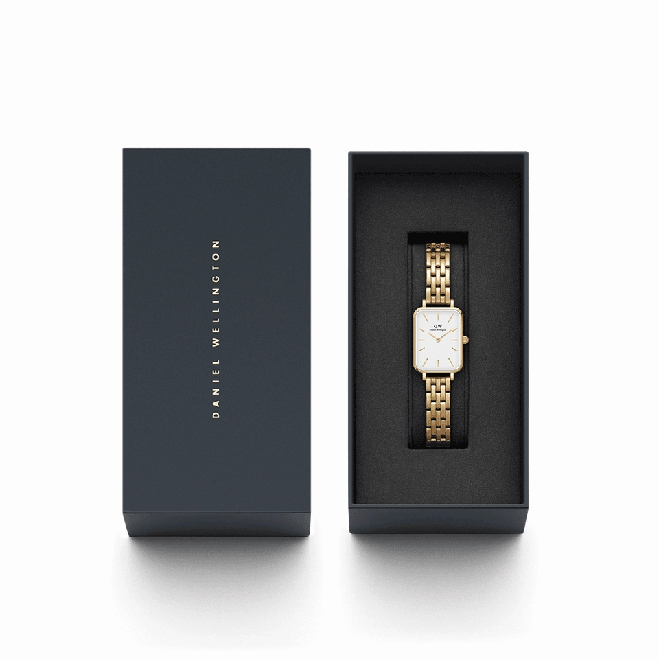 Daniel Wellington Evergold 26mm Quadro Watch with 5-Link Bracelet DW00100622