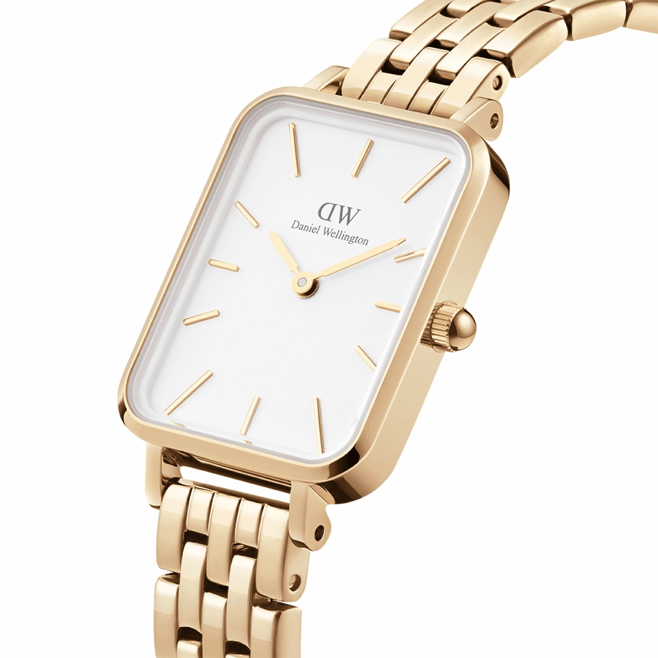 Daniel Wellington Evergold 26mm Quadro Watch with 5-Link Bracelet DW00100622