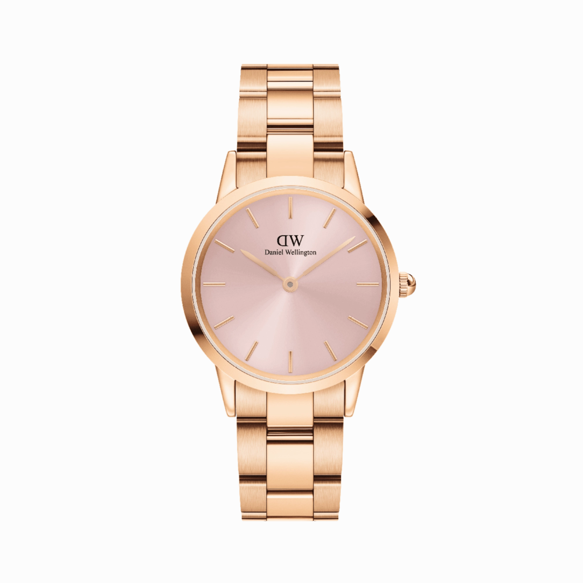 Daniel Wellington Iconic Link 28mm Light Pink Dial Watch DW00100370