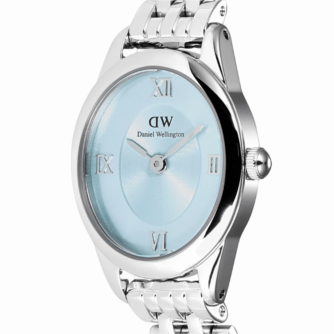 Daniel Wellington Ophelia Mini Beans Link Ice Blue Dial Watch DW00100809