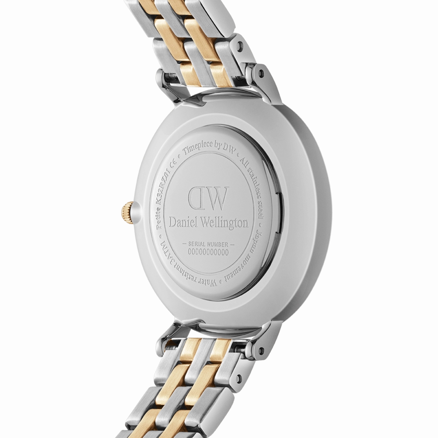 Daniel Wellington Petite 28mm Bezel 5-Link White MOP Two-Tone Watch DW00100665