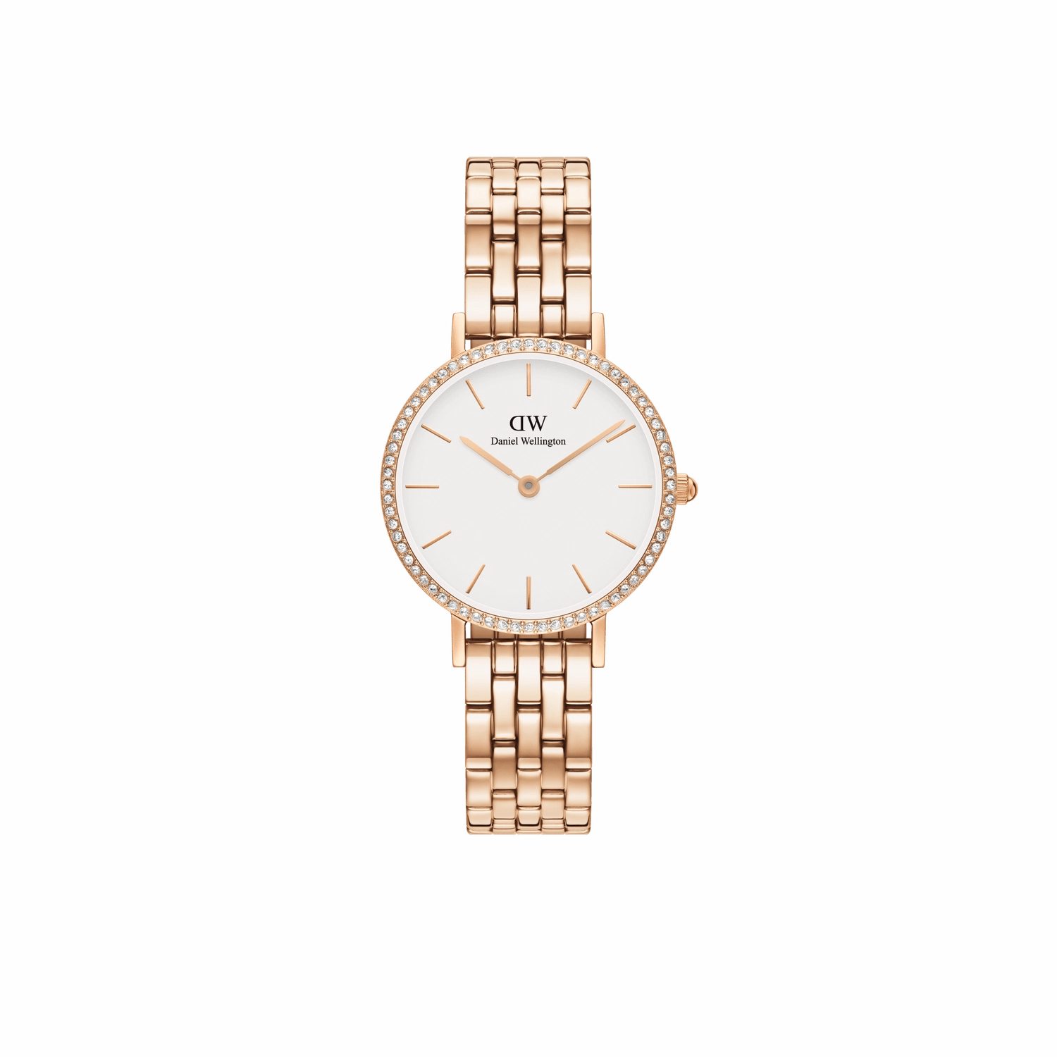 Daniel Wellington Petite 28mm Bezel 5-Link White Watch DW00100666