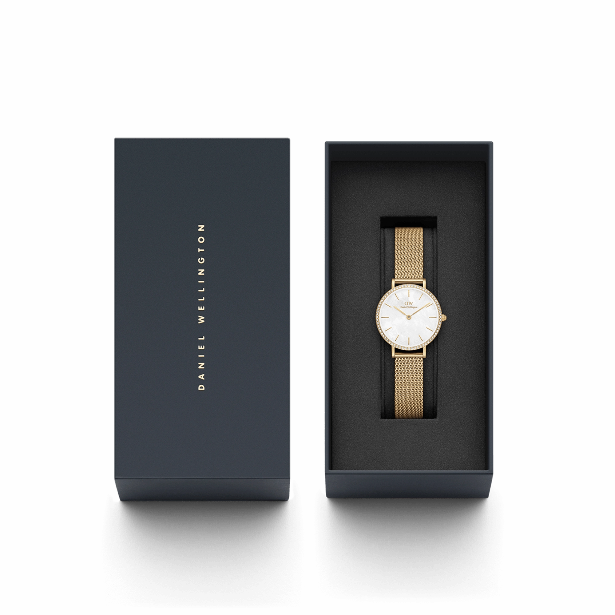 Daniel Wellington Petite 28mm Bezel Mesh White Watch DW00100662