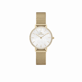 Daniel Wellington Petite 28mm Bezel Mesh White Watch DW00100662