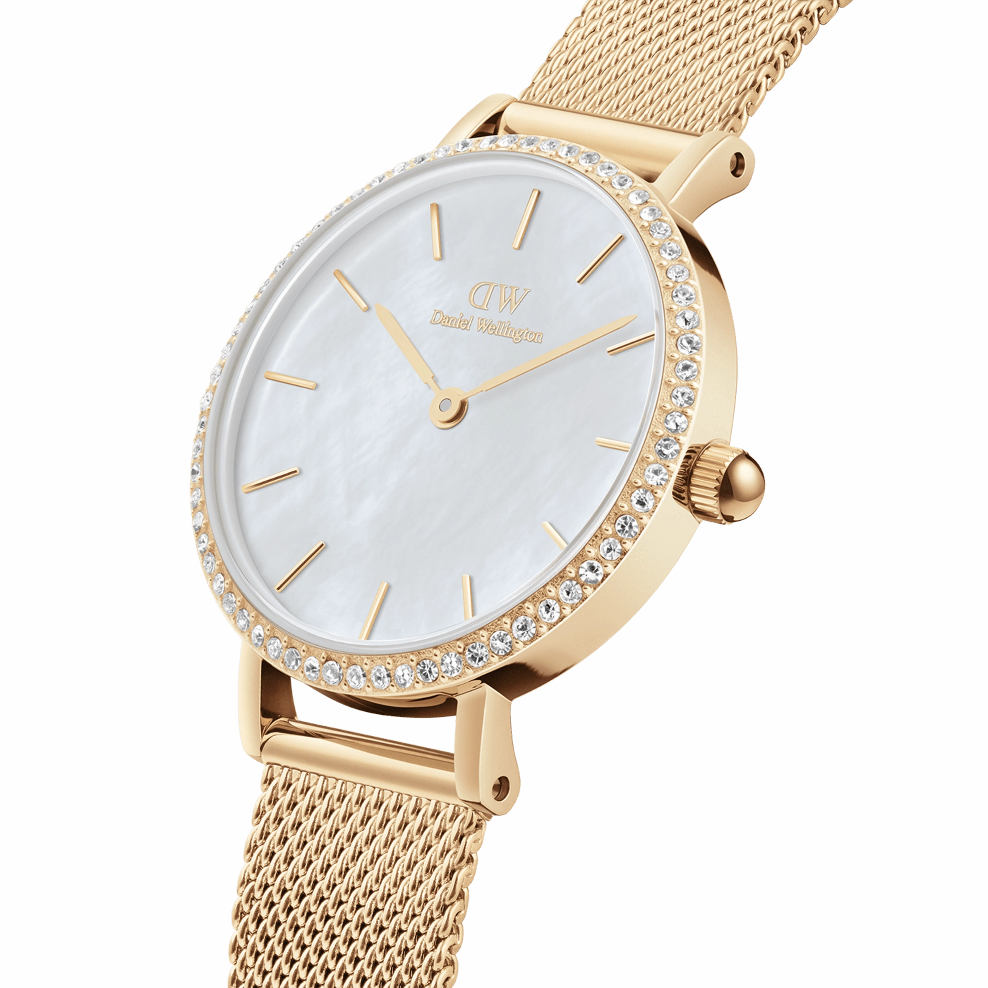 Daniel Wellington Petite 28mm Bezel Mesh White Watch DW00100662