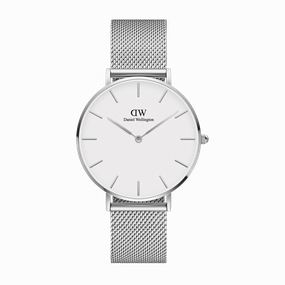 Daniel Wellington Petite 36mm Sterling White Dial Watch DW00100306