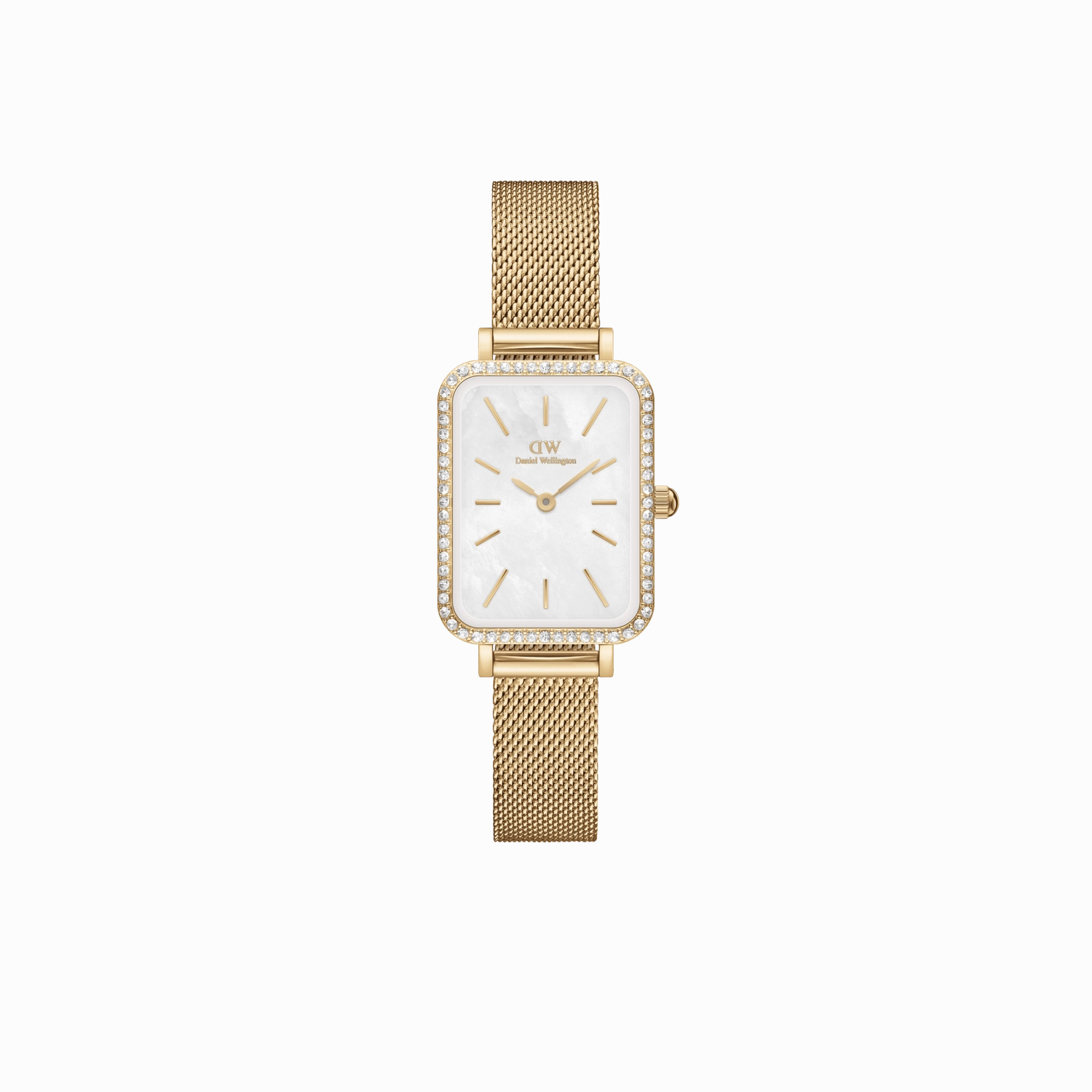 Daniel Wellington Quadro 20X26 Bezel Mesh White MOP Watch DW00100668