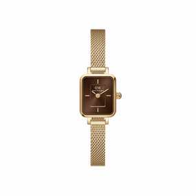Daniel Wellington Quadro Mini 15x18mm Evergold Gold Amber DW00100654