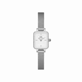 Daniel Wellington Quadro Mini Lumine Bezel Silver Watch DW00100732