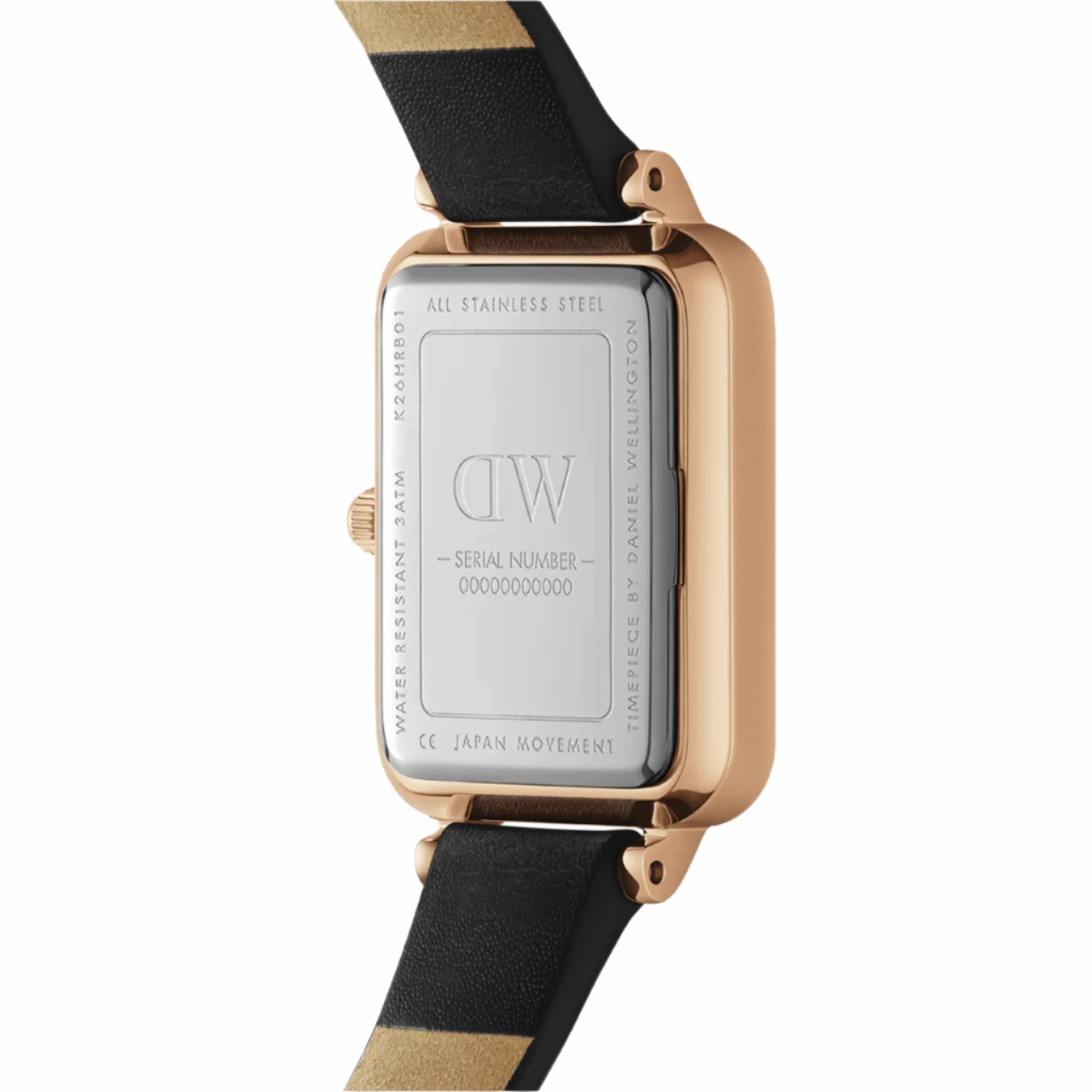 Daniel Wellington Quadro Pressed Sheffield Black Leather Watch DW00100446