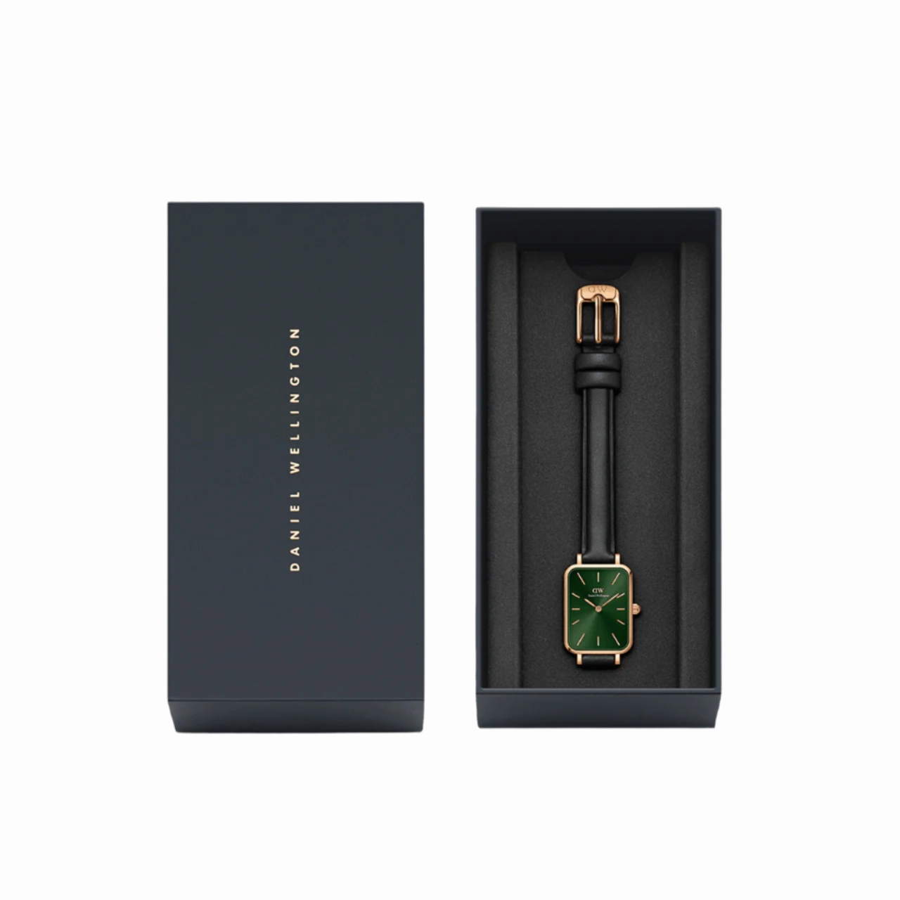 Daniel Wellington Quadro Pressed Sheffield Black Leather Watch DW00100446