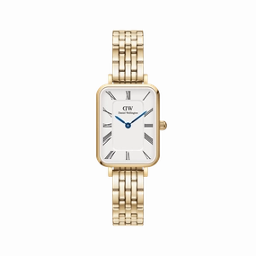 Daniel Wellington Quadro Roman Numerals 5-Link Gold Watch DW00100688