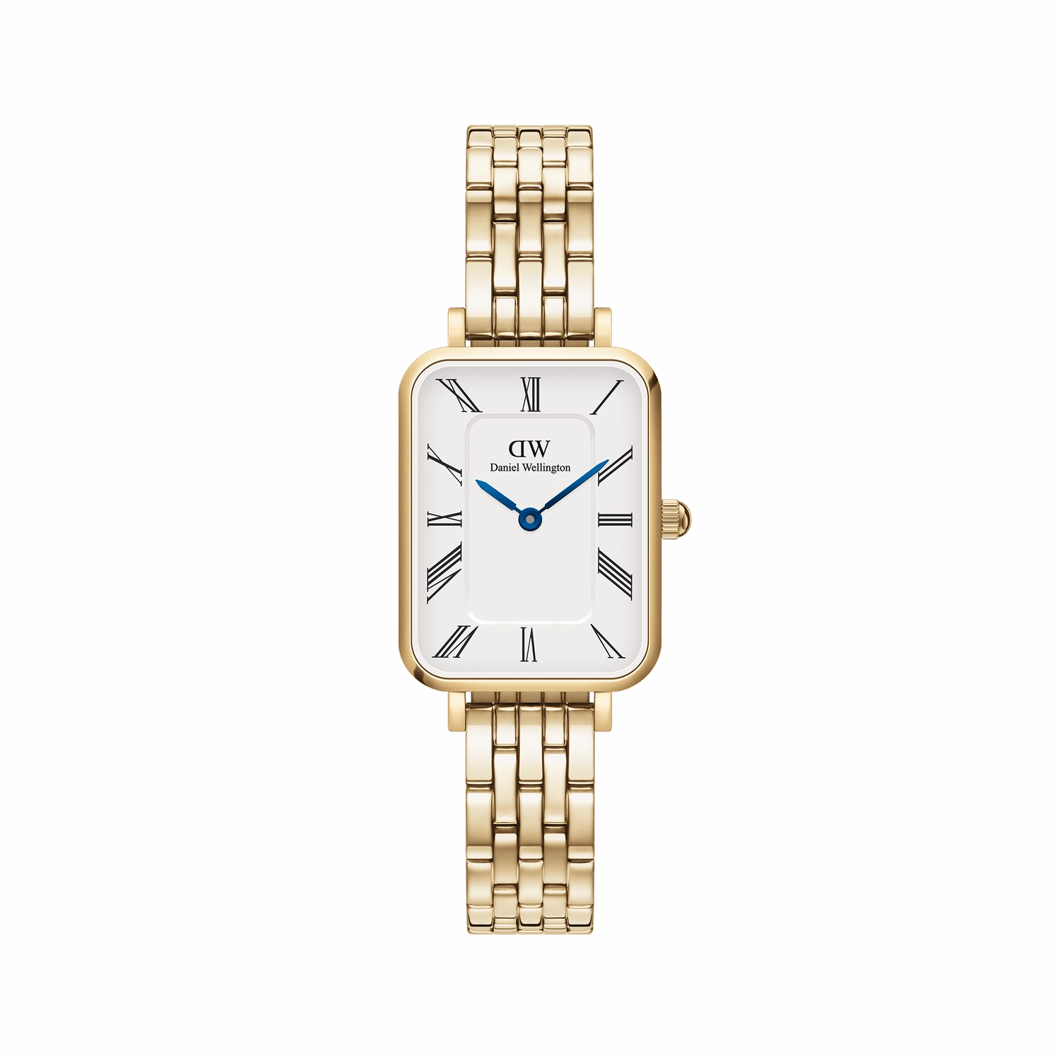 Daniel Wellington Quadro Roman Numerals 5-Link Gold Watch DW00100688