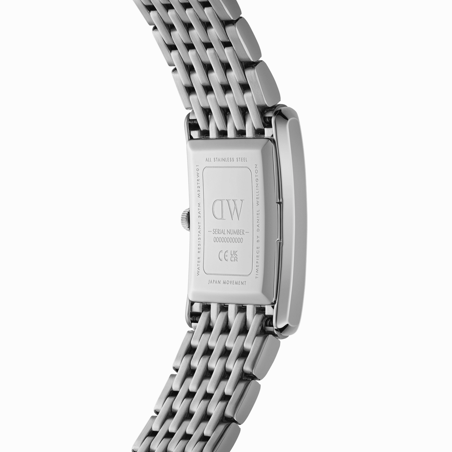 Daniel Wellington Quadro Roman Numerals 5-Link White Dial Watch DW00100691