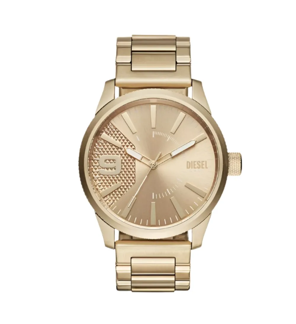 Diesel Rasp Gold Stainless Steel Gold Dial Watch DZ1761