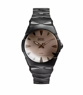 Diesel D-Sruptor Black Stainless Steel Silver Dial Watch DZ2213