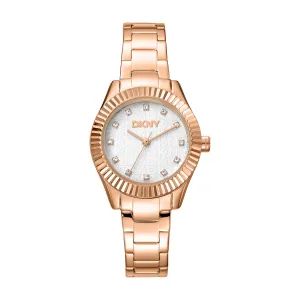 DKNY Chambers Glitz Silver Dial Stainless Steel Watch DK1L017M0065