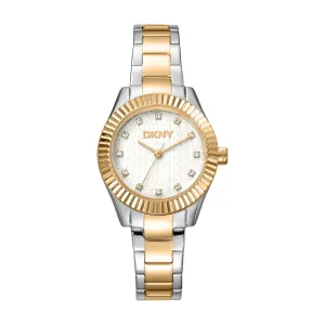 DKNY Chambers Glitz Silver Dial Stainless Steel Watch DK1L017M0075