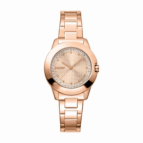 DKNY Park Ave Logo Rose Gold Dial Stainless Steel Watch DK1L021M0065