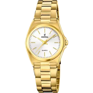 Elegant Festina Steel Watch with Classic White Dial F20557/2