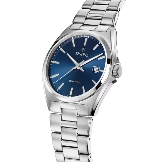 Elegant Steel-Strapped Blue Festina Watch F20552/3 - A Blend of Sophistication and Functionality