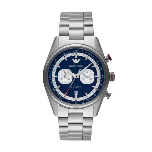 Emporio Armani Chronograph Blue Dial Stainless Steel Watch AR11676
