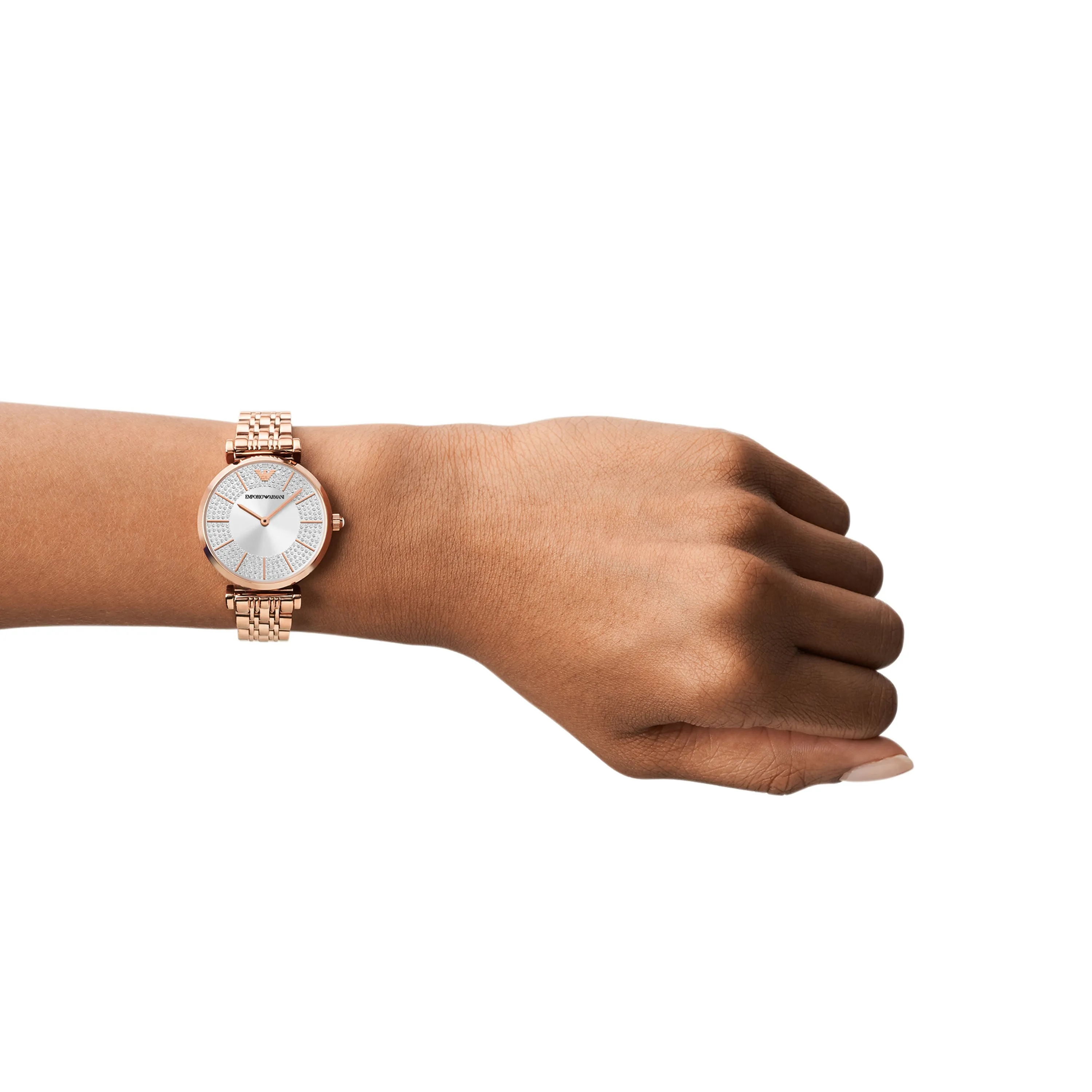 Emporio Armani Elegant Rose Gold Women's Steel Watch AR11446