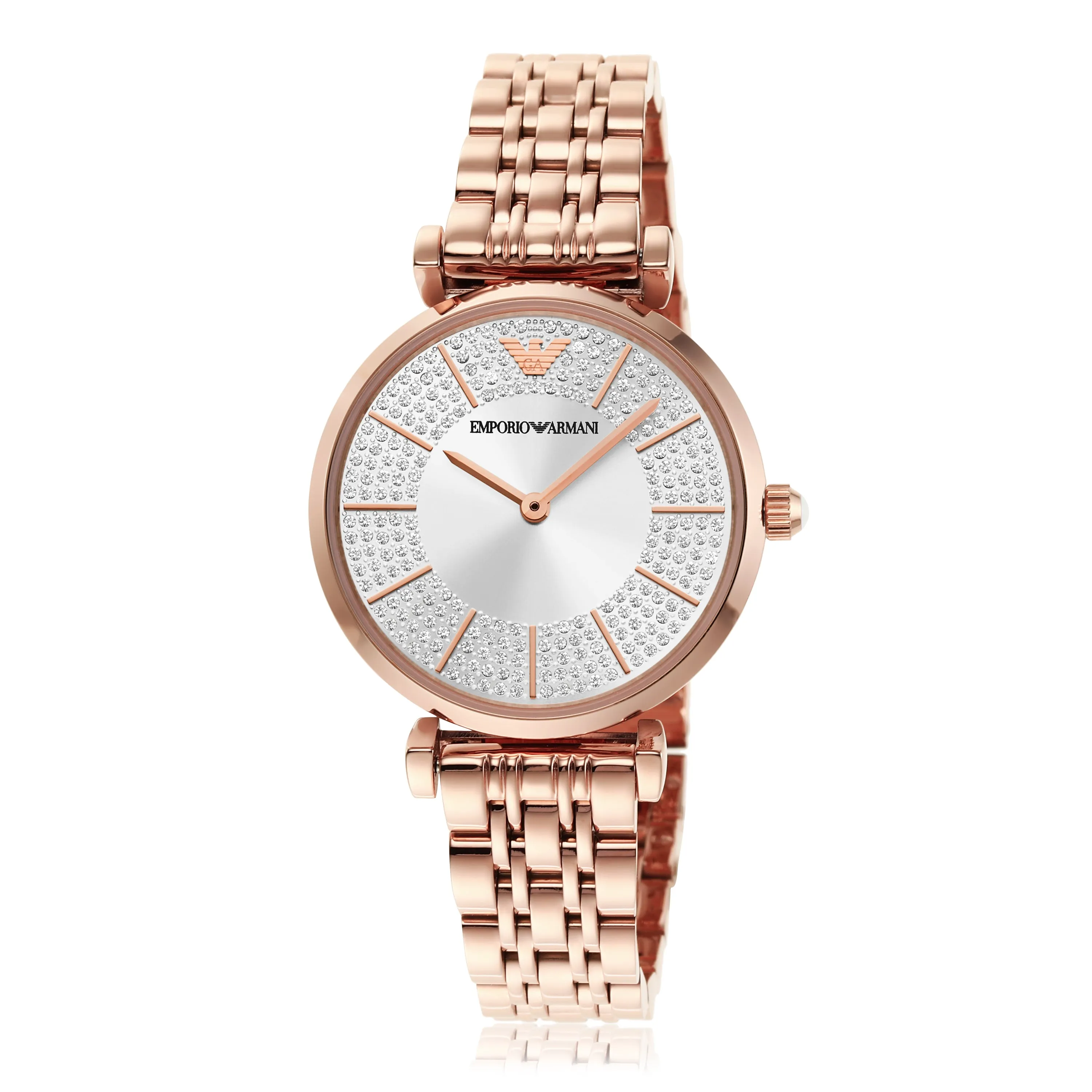 Emporio Armani Elegant Rose Gold Women's Steel Watch AR11446