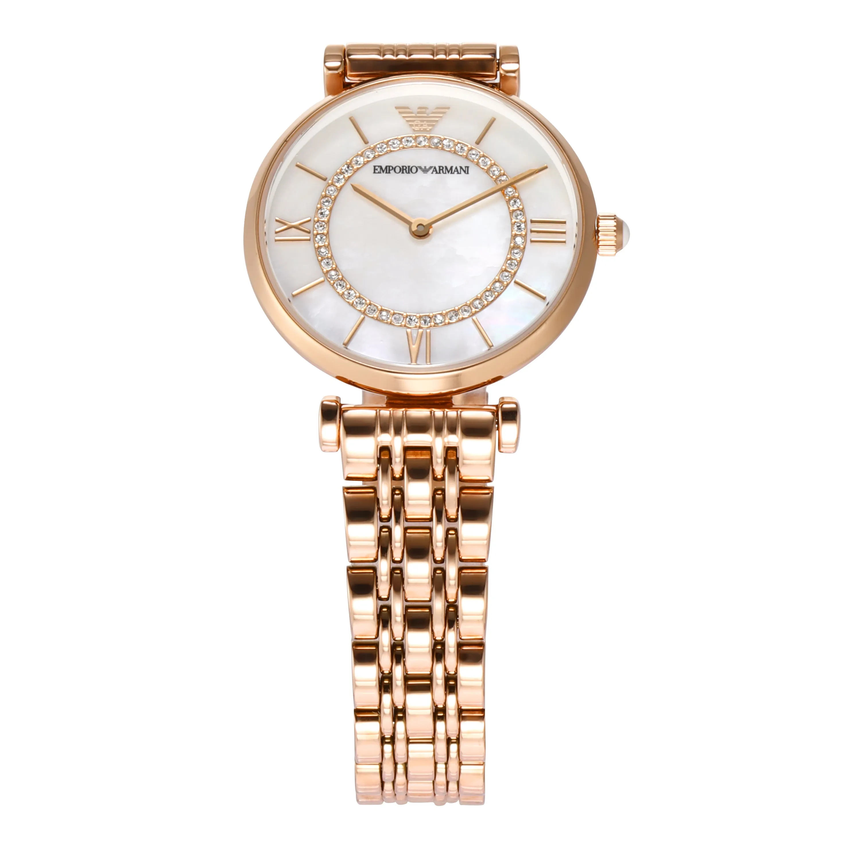 Emporio Armani Rose Gold Women's Watch with Pearl Dial AR1909