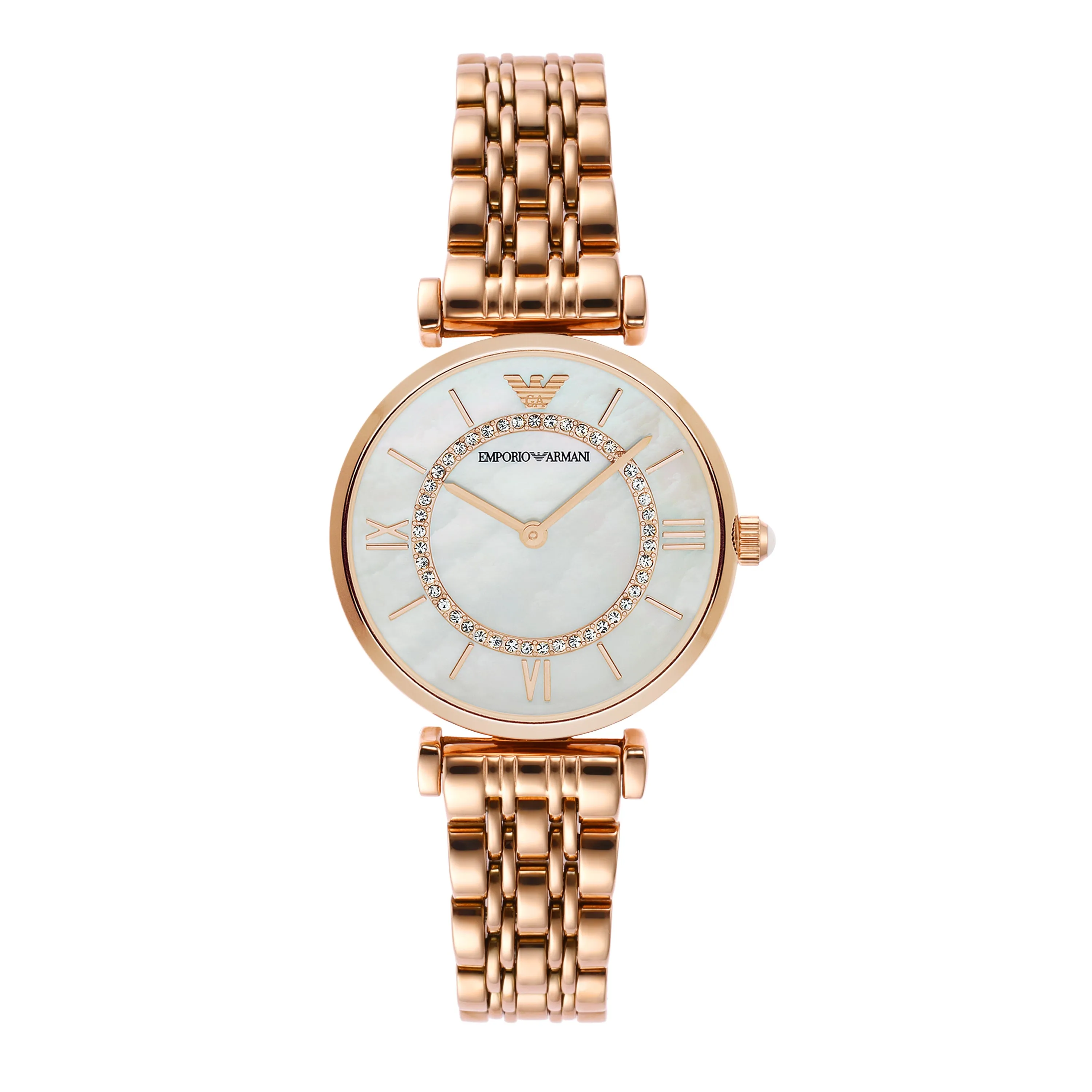 Emporio Armani Rose Gold Women's Watch with Pearl Dial AR1909