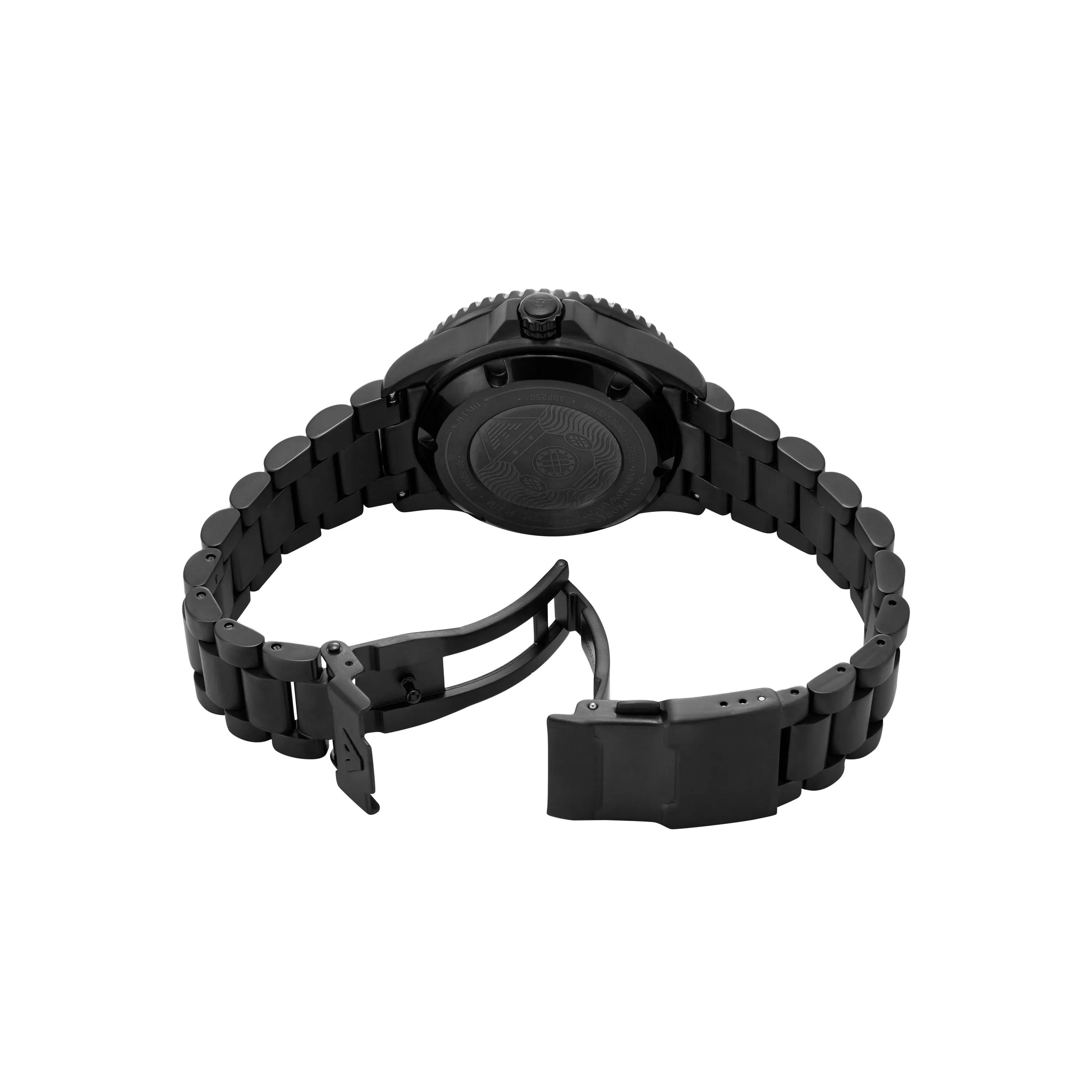 Emporio Armani Sea Explorer Automatic Black Stainless Steel Watch AR60084