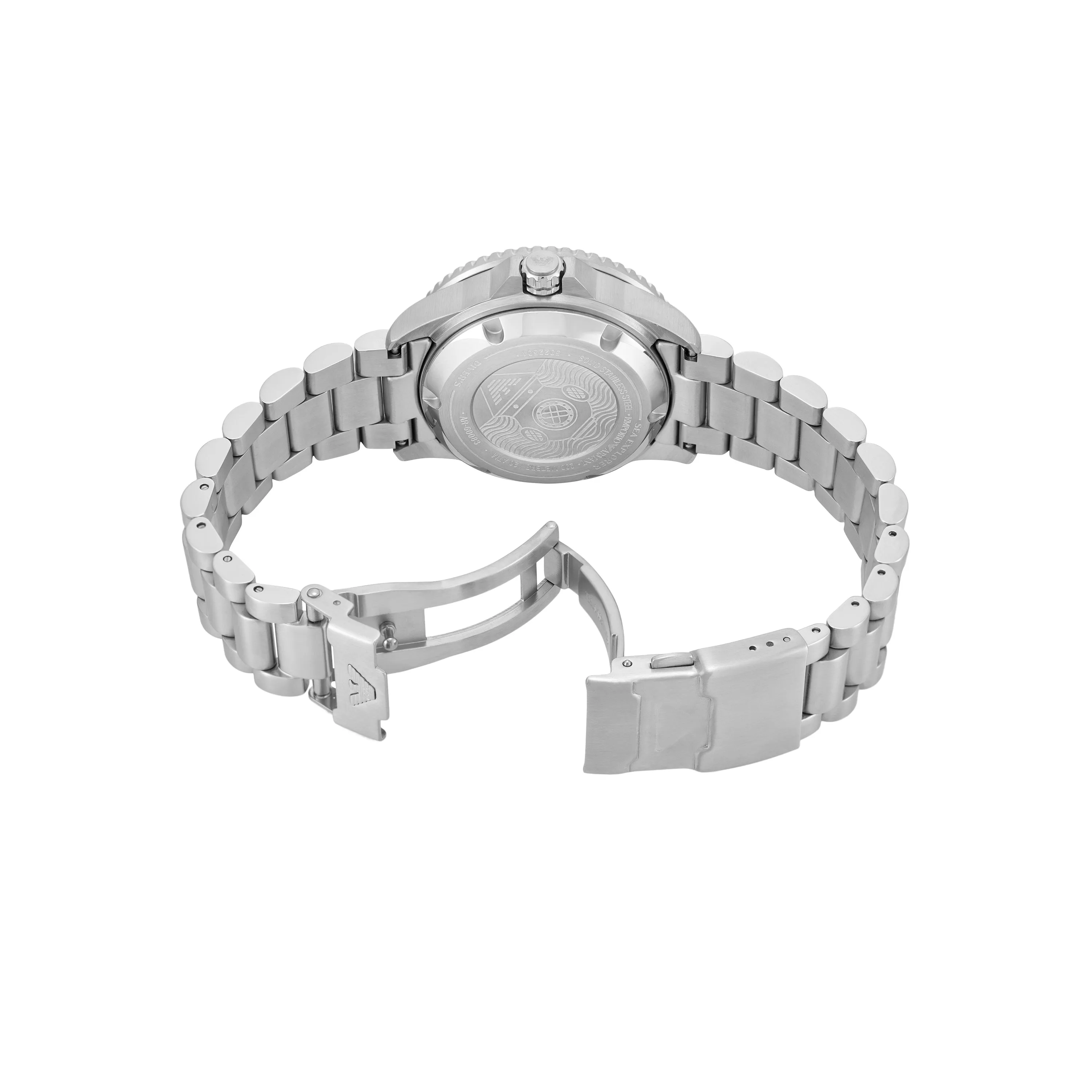 Emporio Armani Sea Explorer Automatic Silver Stainless Steel Watch AR60083